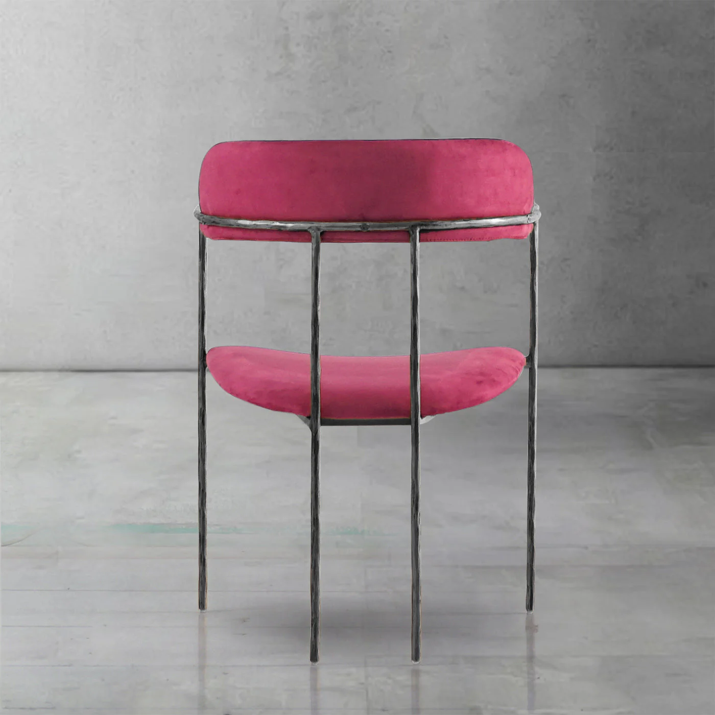 Hand-Forged Metal Vintage Armrest Bar Chair - Image 10