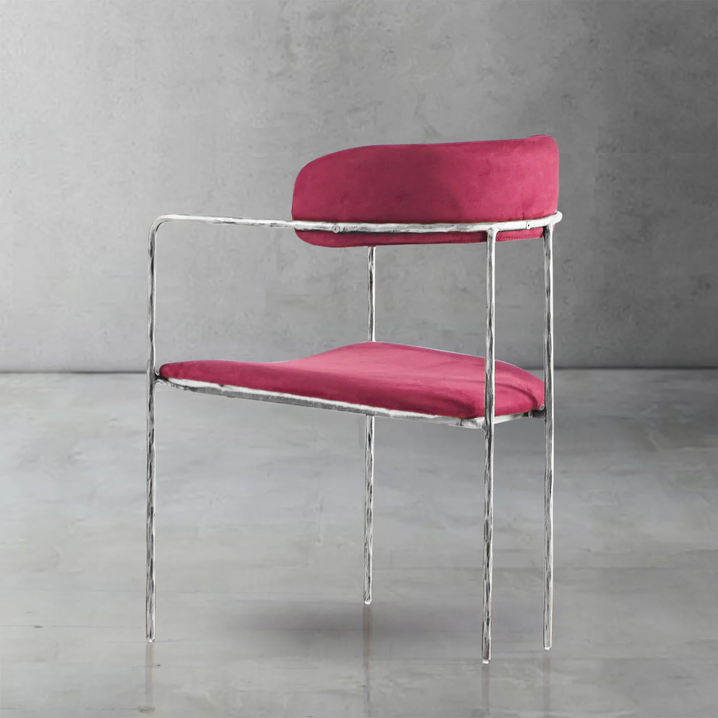 Hand-Forged Metal Vintage Armrest Bar Chair - Image 13