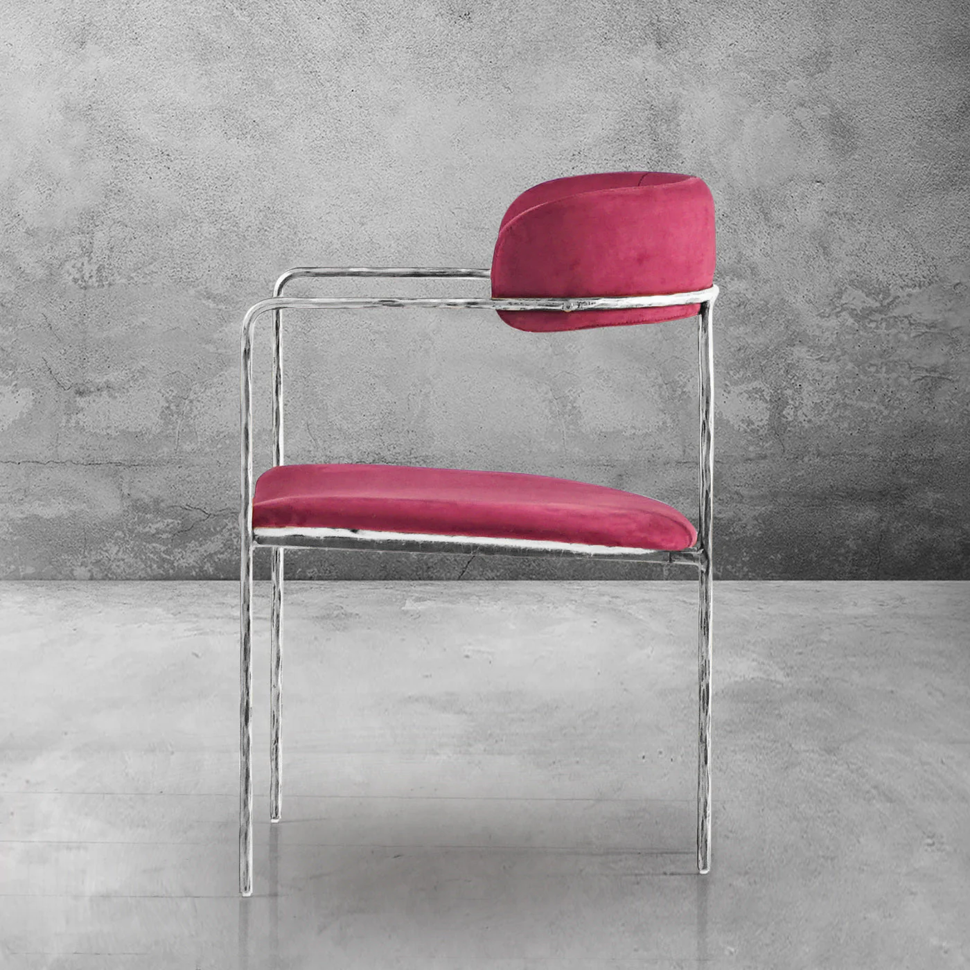 Hand-Forged Metal Vintage Armrest Bar Chair - Image 14