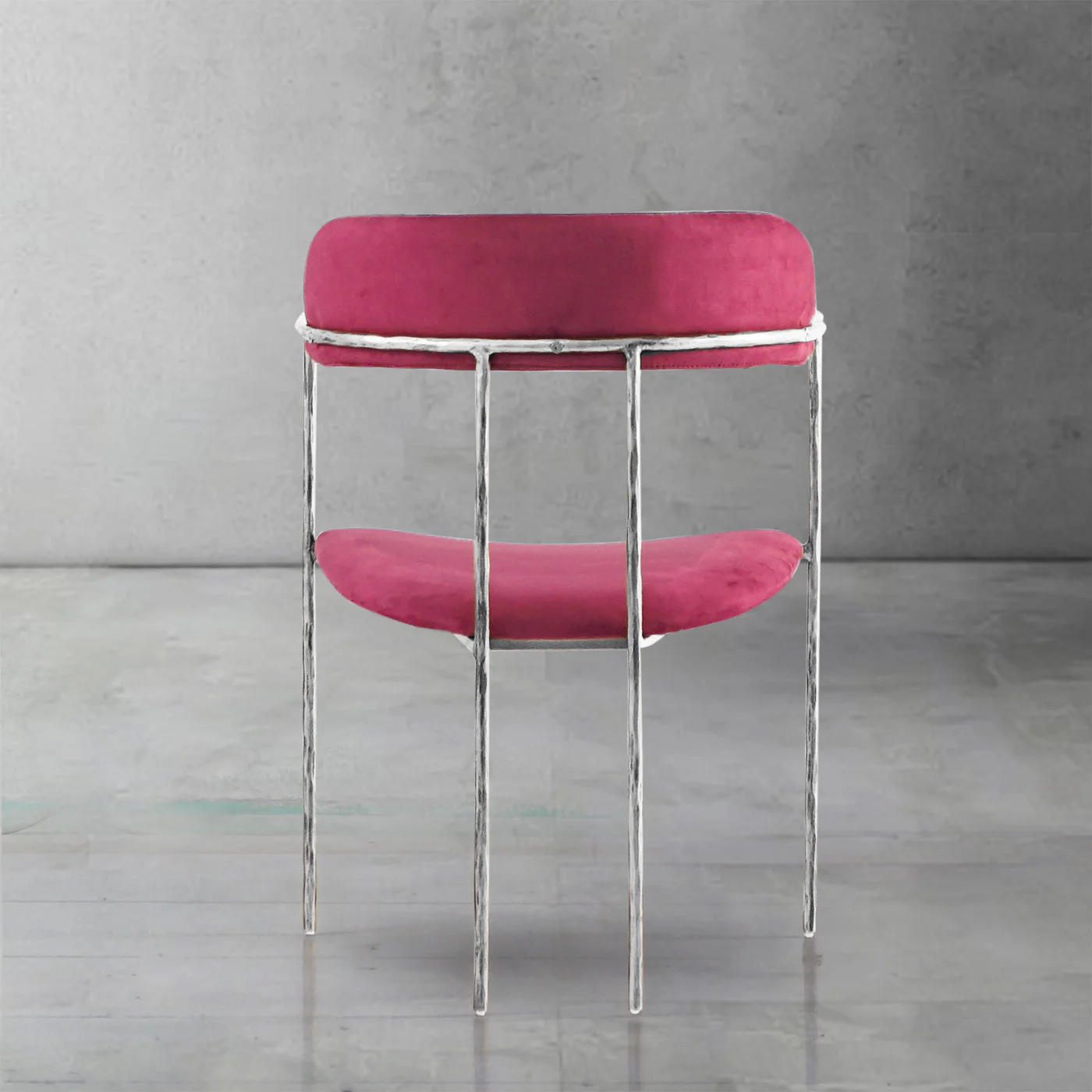 Hand-Forged Metal Vintage Armrest Bar Chair - Image 15