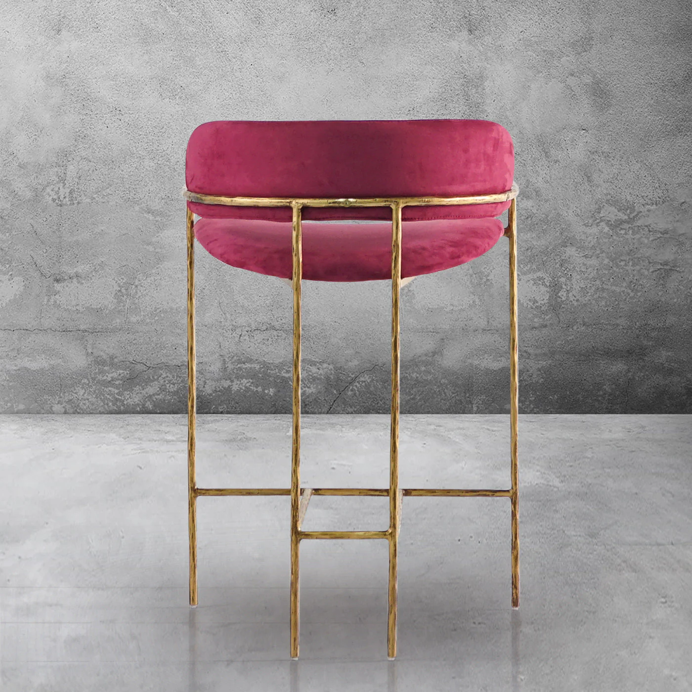 Hand-Forged Metal Vintage Armrest Bar Chair - Image 5