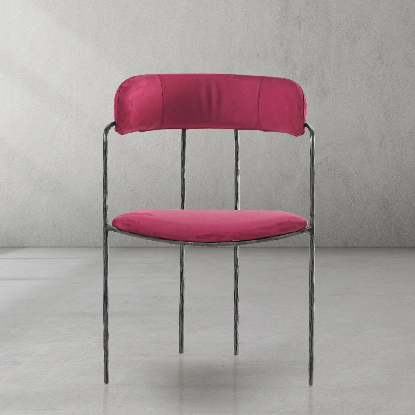 Hand-Forged Metal Vintage Armrest Bar Chair - Image 7
