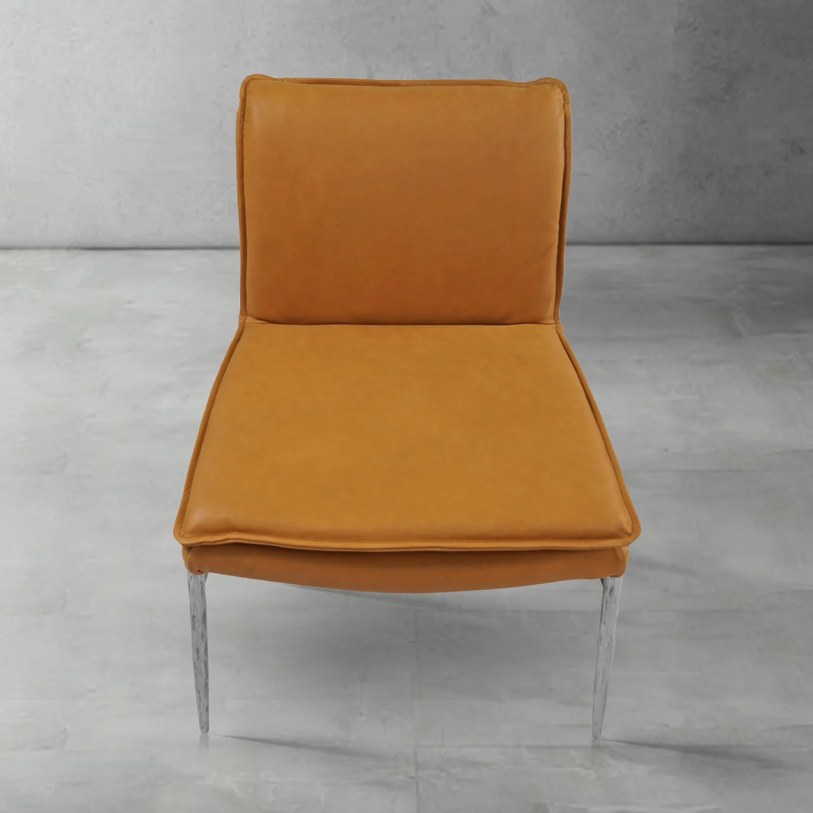 Hand-Forged Metal Vintage Leather Dining Chair - Image 9