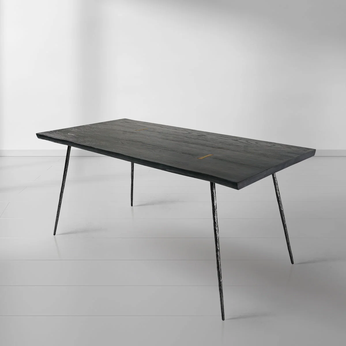 Hand-Forged Metal Vintage Style Metal Frame Dining Table - Image 8