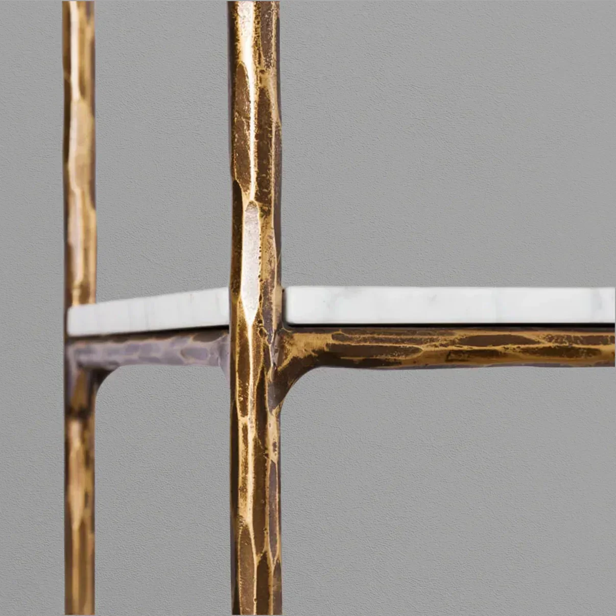 Hand-Forged Metal White Marble Shelving - Image 24
