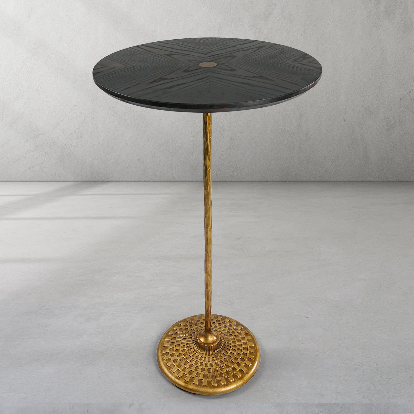 Hand-Forged Metal Wooden Side Table - Image 17