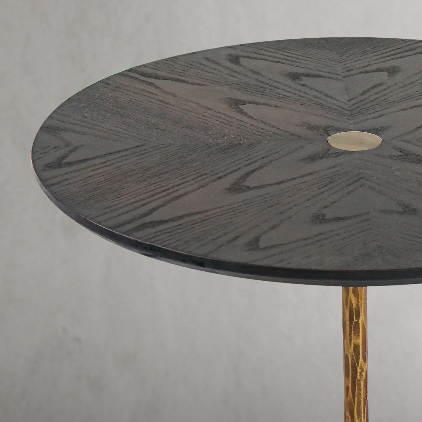 Hand-Forged Metal Wooden Side Table - Image 3