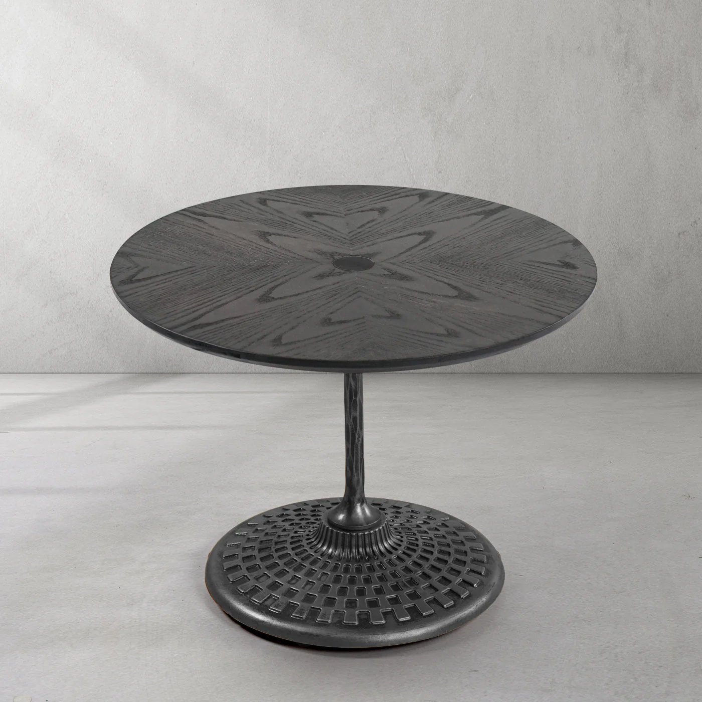 Hand-Forged Metal Wooden Side Table - Image 7