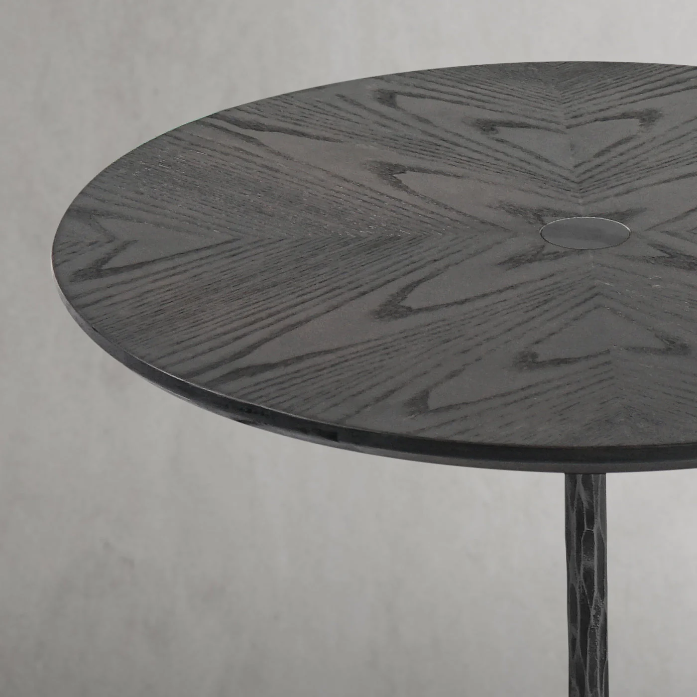 Hand-Forged Metal Wooden Side Table - Image 8