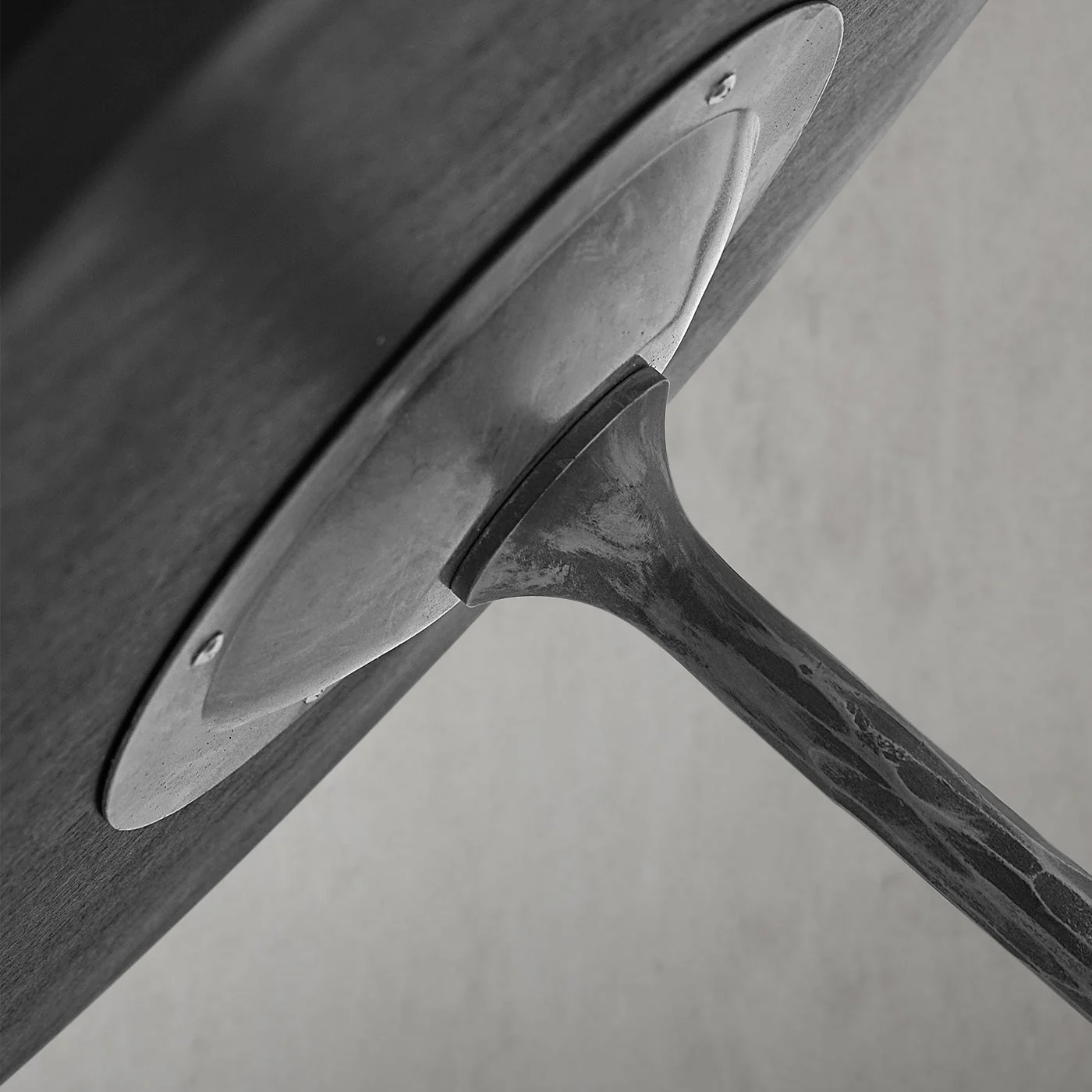 Hand-Forged Metal Wooden Side Table - Image 9