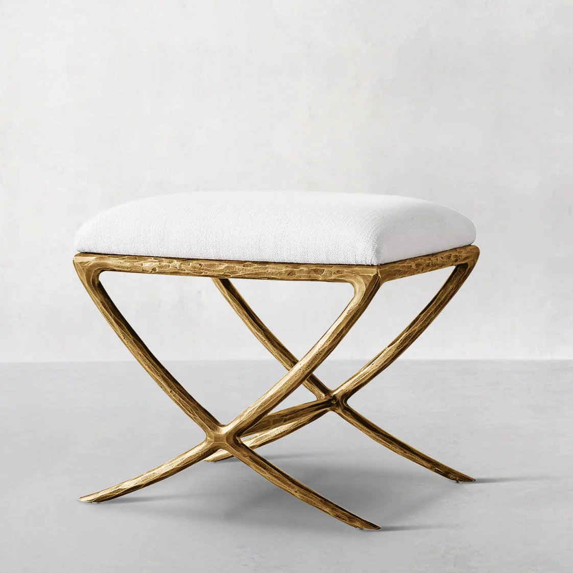 Hand-Forged Metal X-base Stool - Image 18