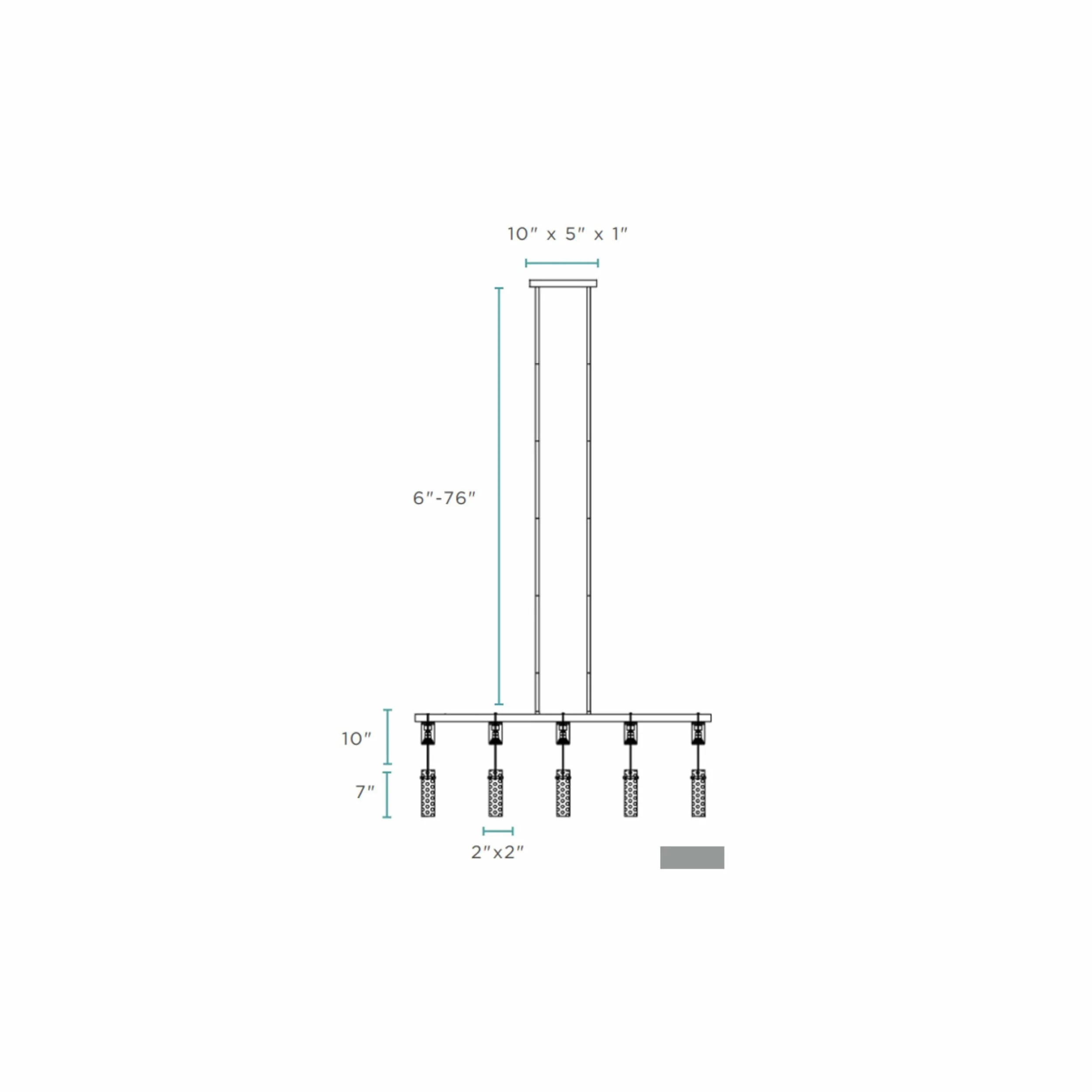 Harmony 5 Light Chandelier // Chrome - Image 5