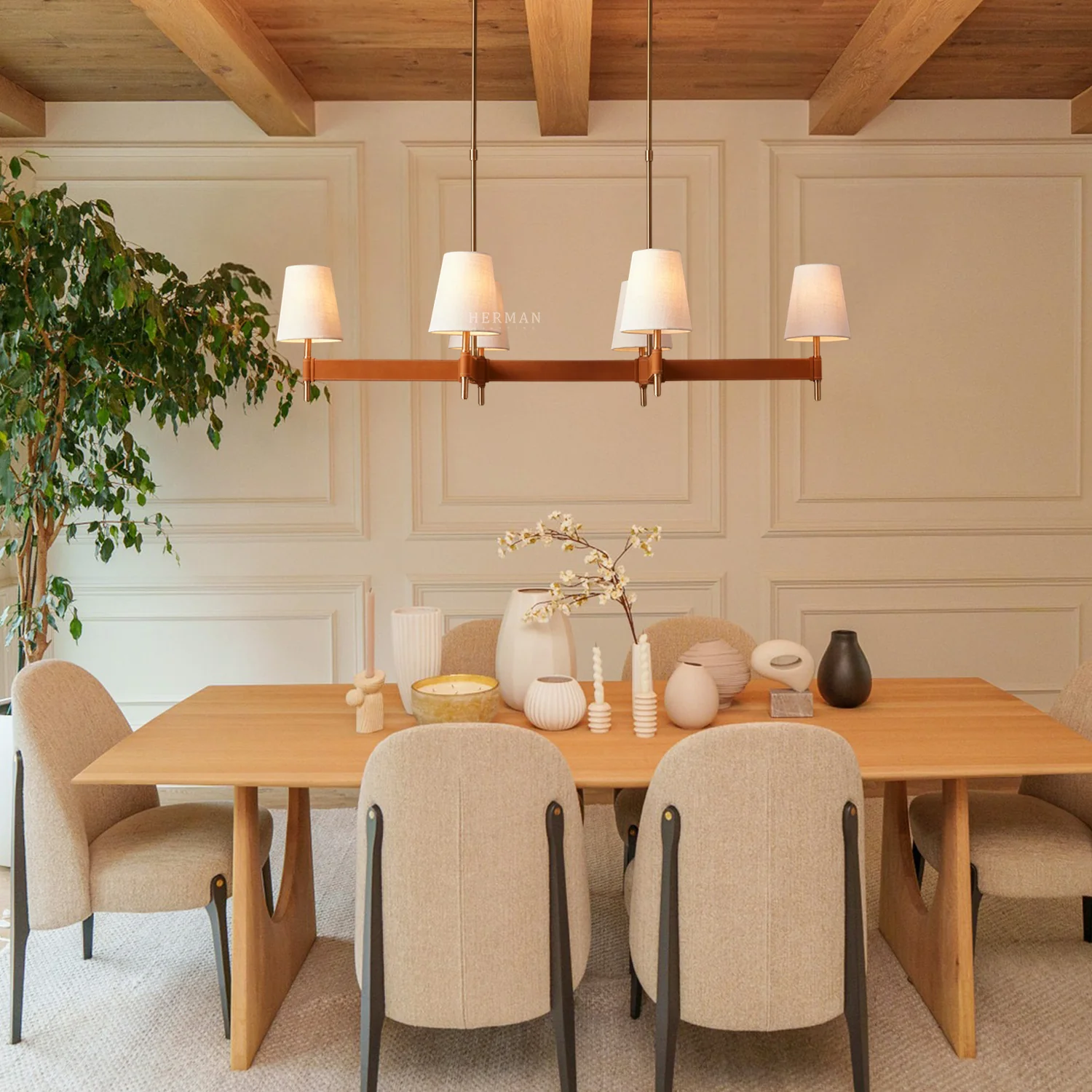 Hastings Midcentury Modern Linear Chandelier