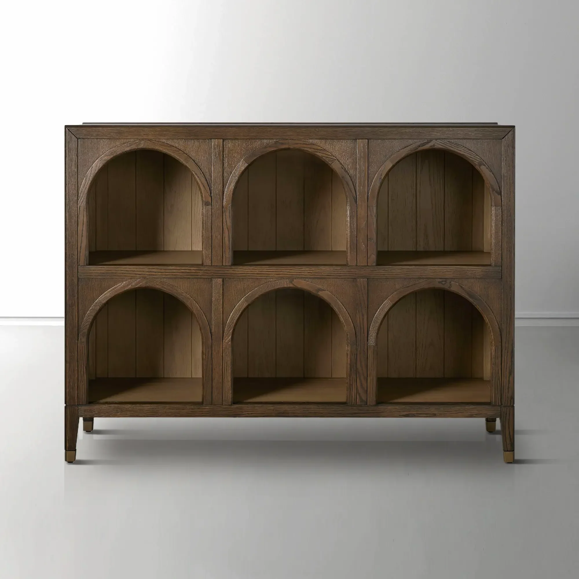 Hattie Arched Storage Cabinet in Oak 60.75"W - Image 16
