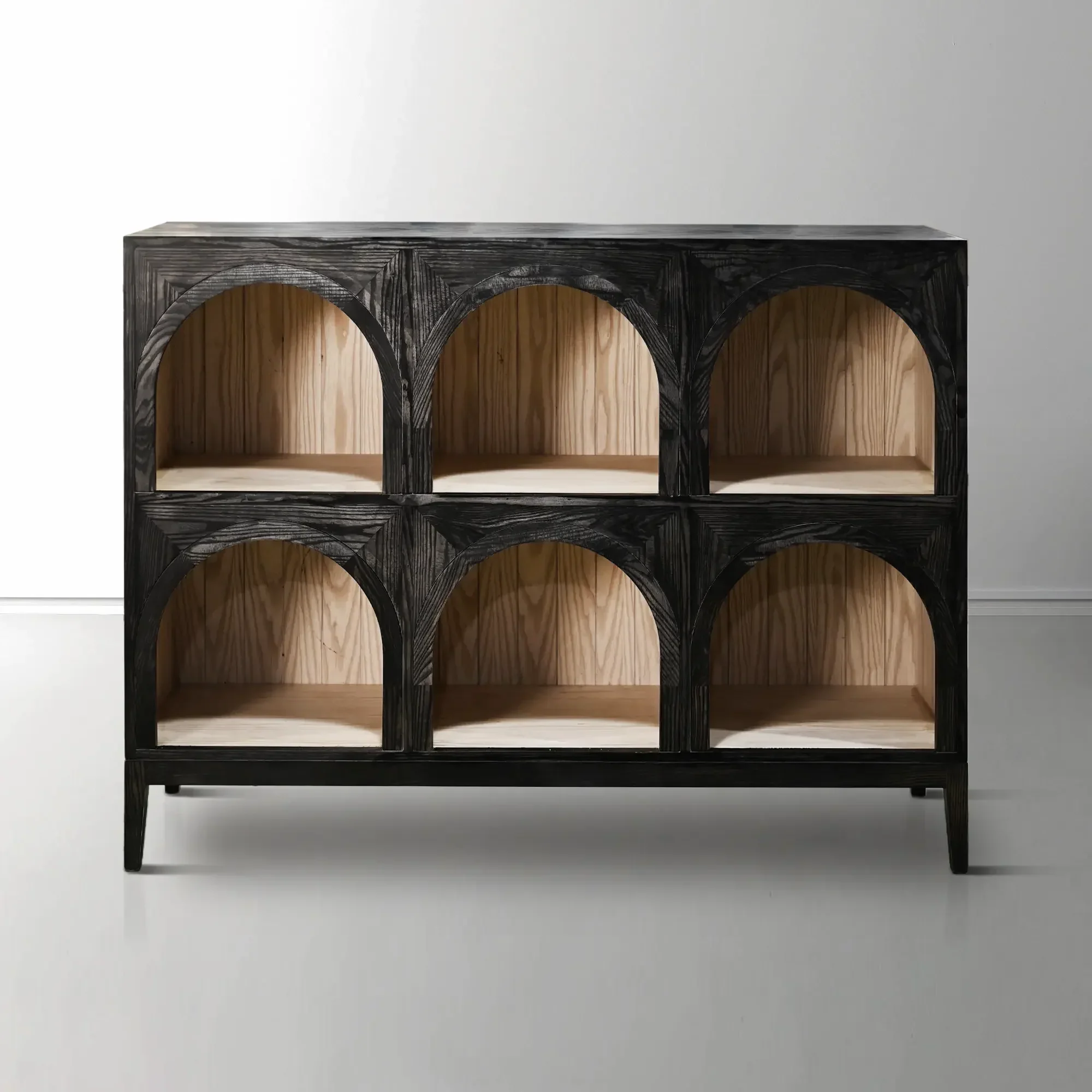 Hattie Arched Storage Cabinet in Oak 60.75"W - Image 20