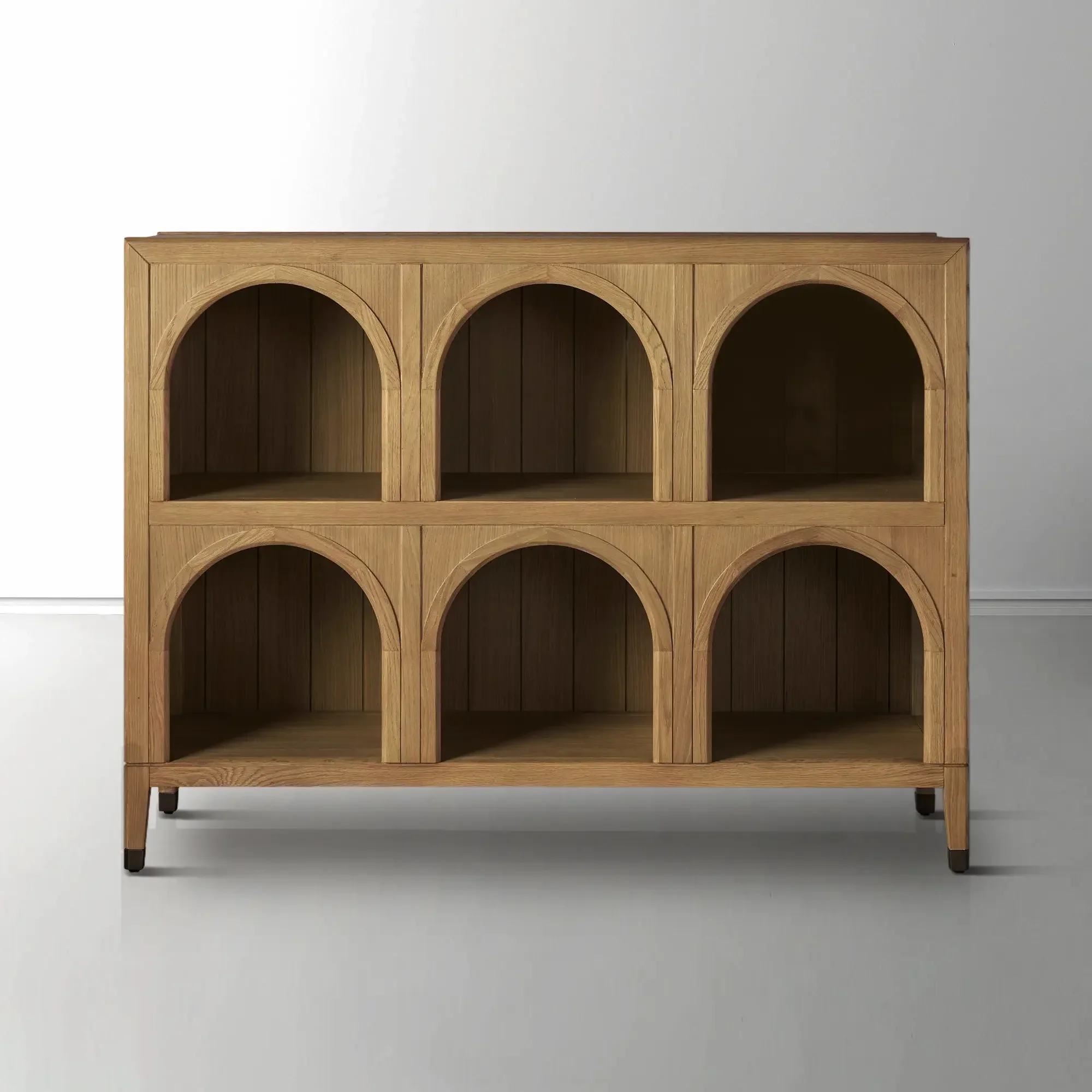 Hattie Arched Storage Cabinet in Oak 60.75"W - Image 22