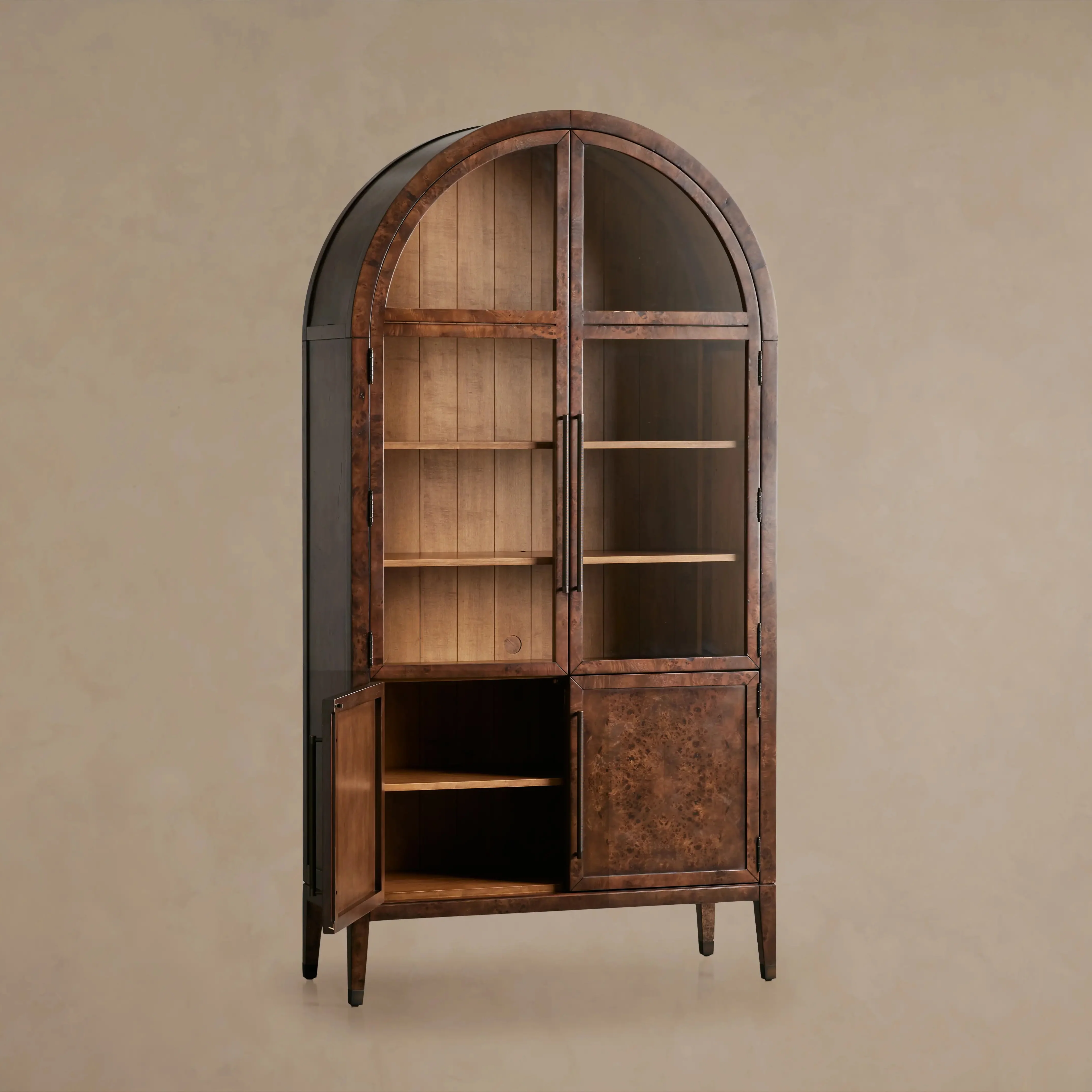 Hattie Burl Glass Cabinet - Image 6