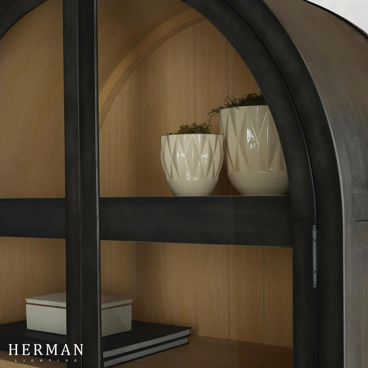Hattie Glass Accent Cabinet in Oak 36"W 46"W - Image 12