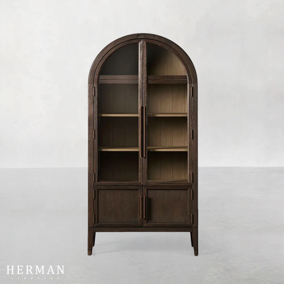 Hattie Glass Accent Cabinet in Oak 36"W 46"W - Image 20