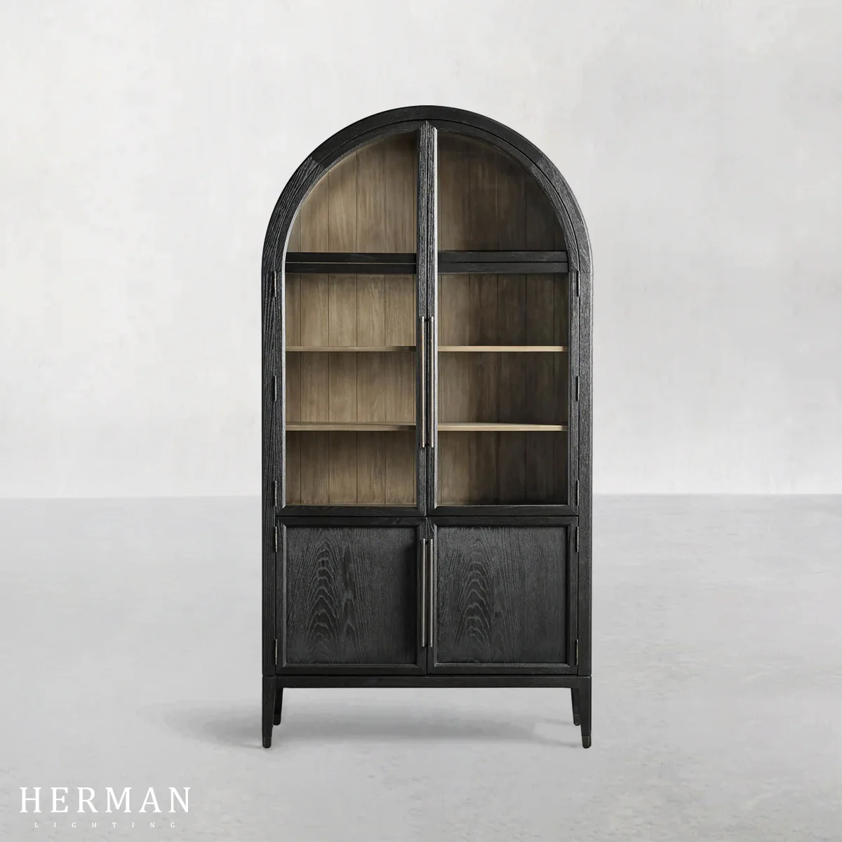 Hattie Glass Accent Cabinet in Oak 36"W 46"W - Image 21
