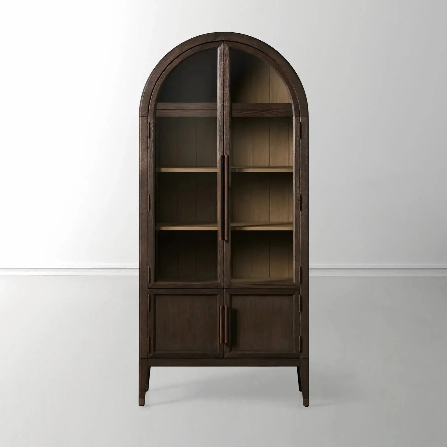 Hattie Glass Accent Cabinet in Oak 36"W 46"W - Image 34