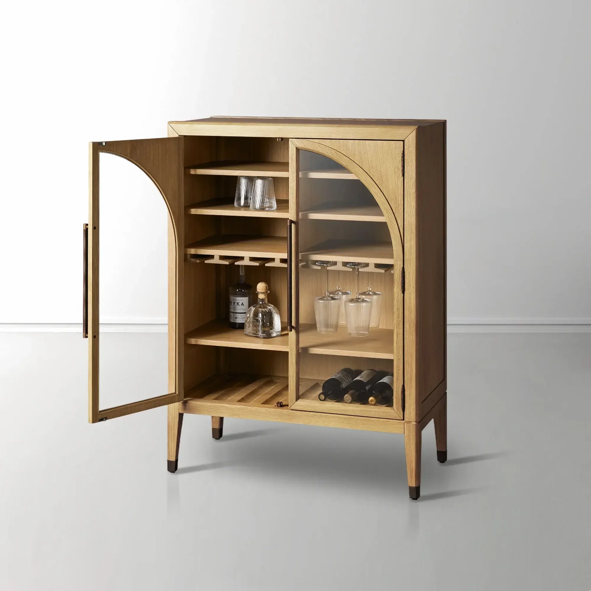 Hattie Low Bar Cabinet in Oak 36"W - Image 12