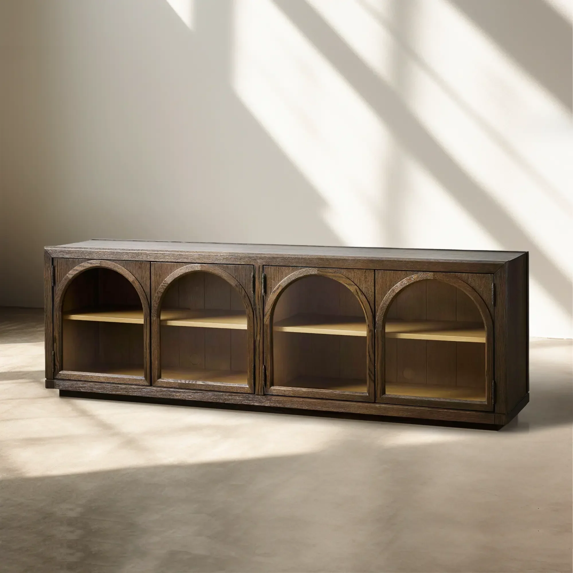 Hattie Media Console in Oak 80"W - Image 12
