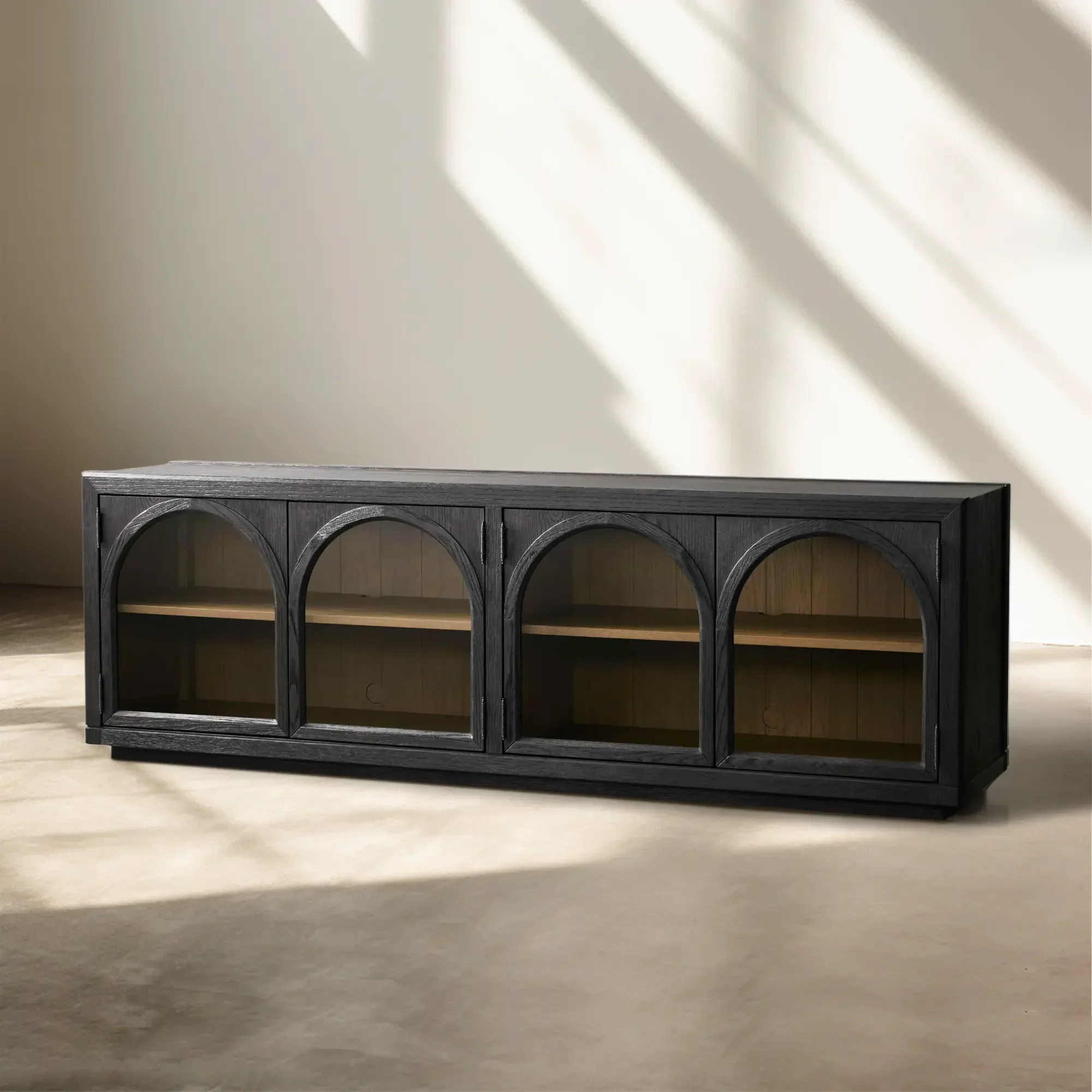 Hattie Media Console in Oak 80"W - Image 13