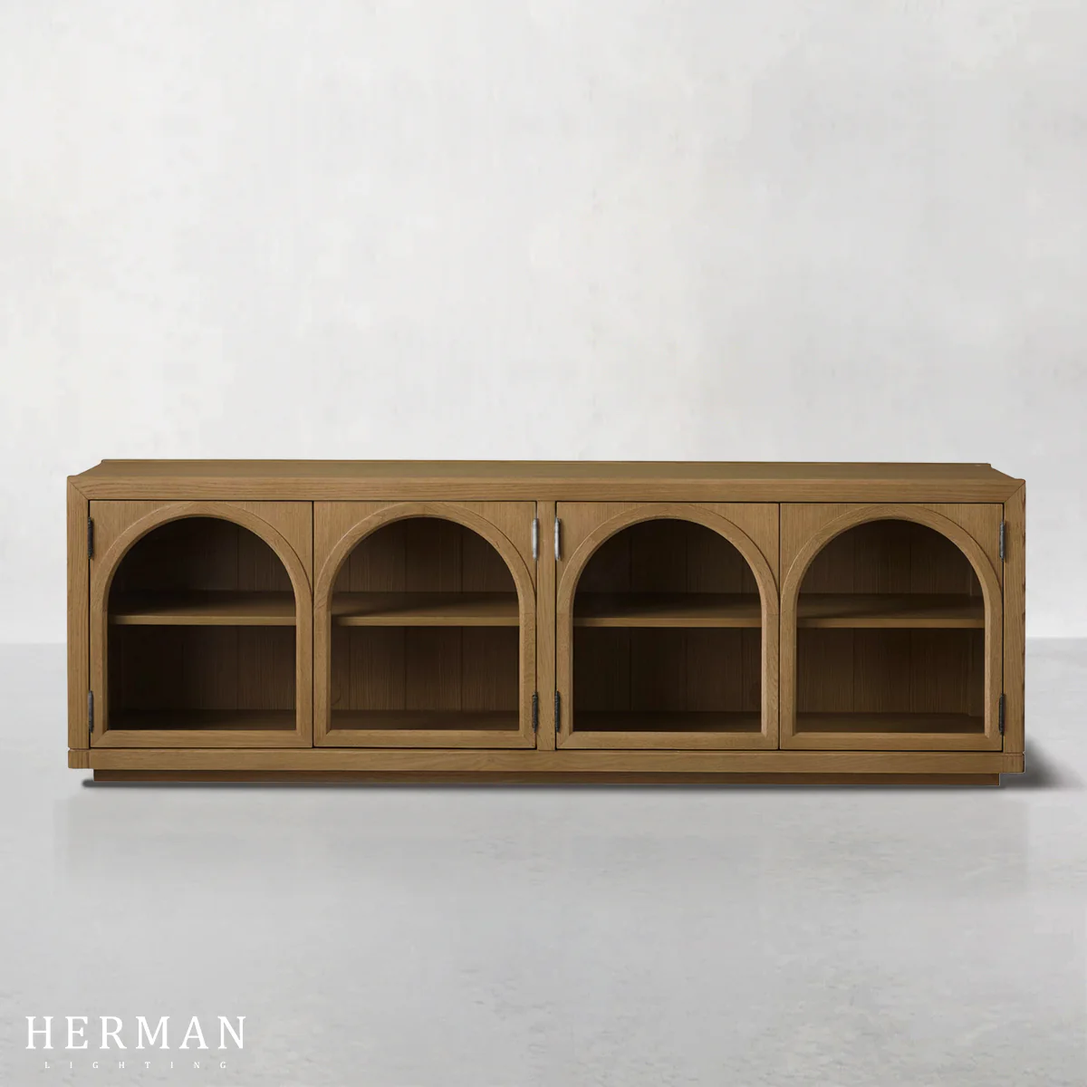 Hattie Media Console in Oak 80"W - Image 3