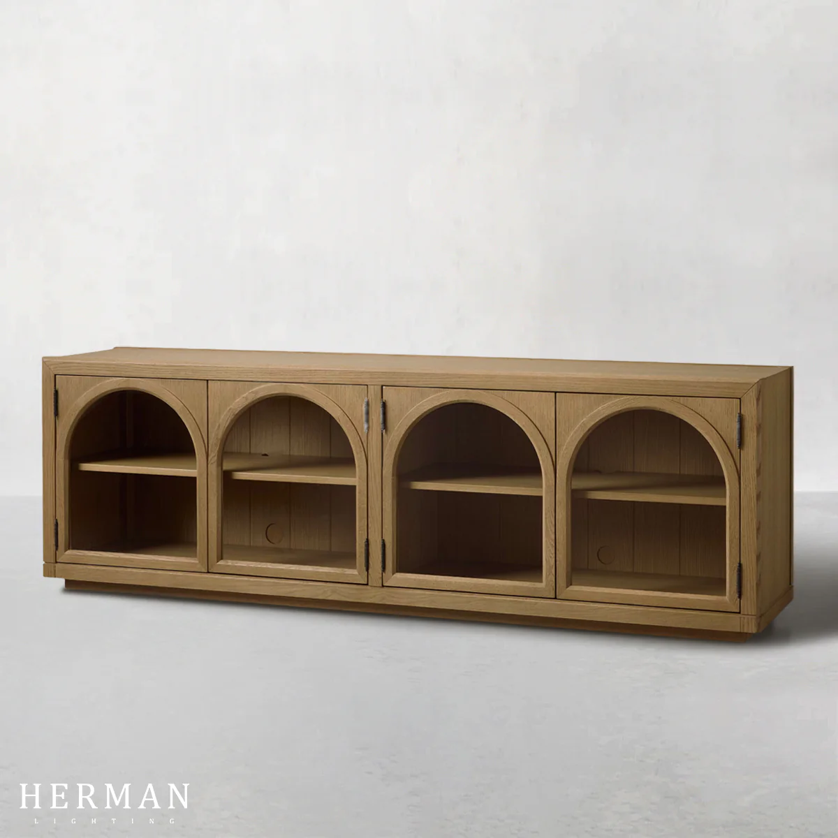 Hattie Media Console in Oak 80"W - Image 4