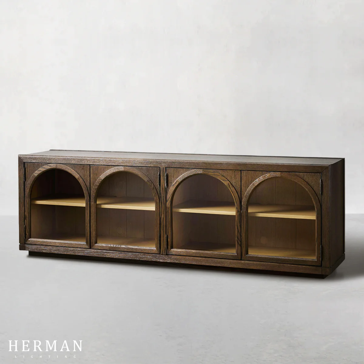 Hattie Media Console in Oak 80"W - Image 7