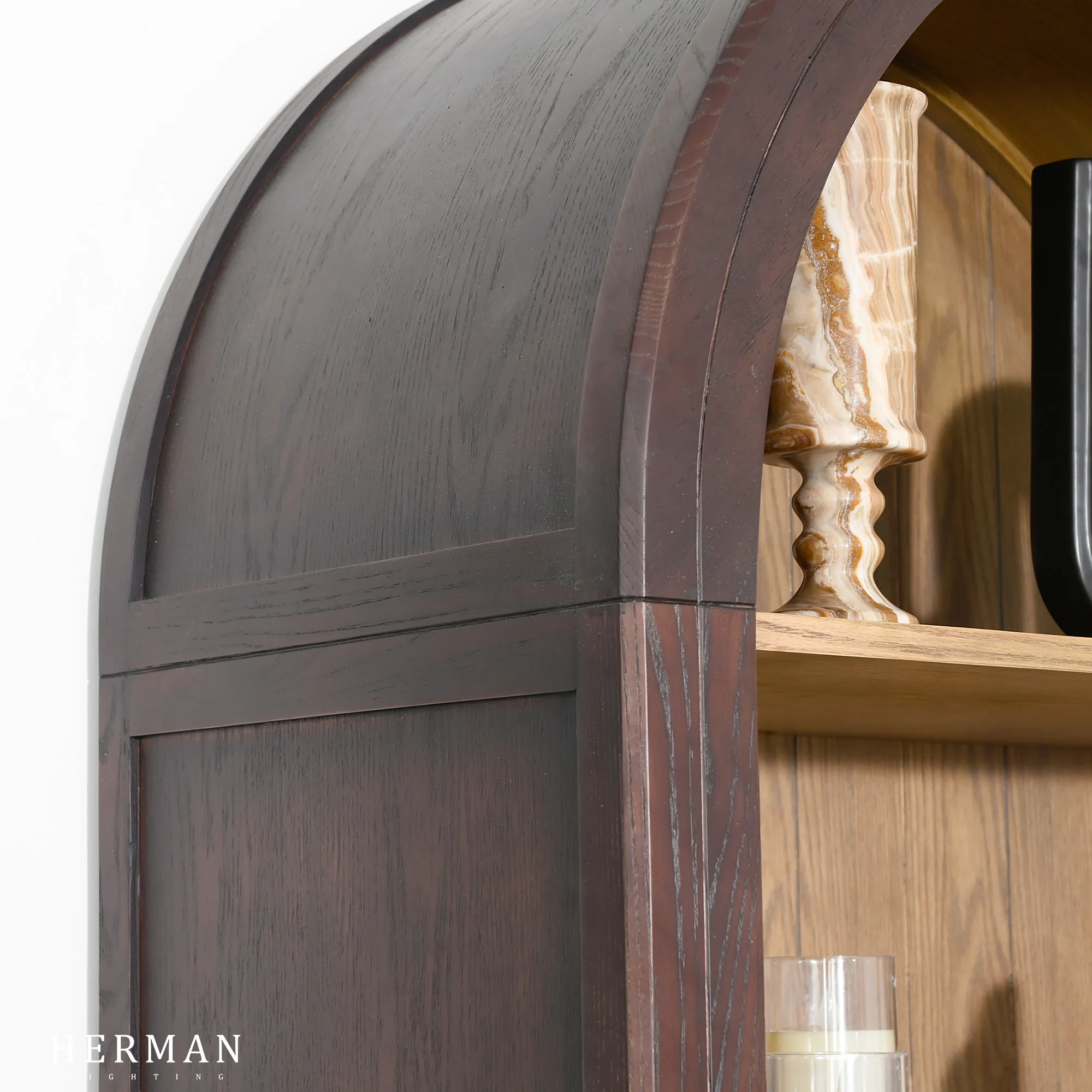 Hattie Open Bookcase in Oak 36"W 46"W - Image 12