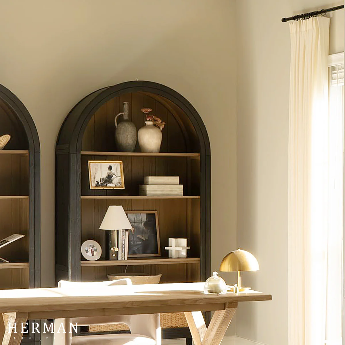 Hattie Open Bookcase in Oak 36"W 46"W - Image 14