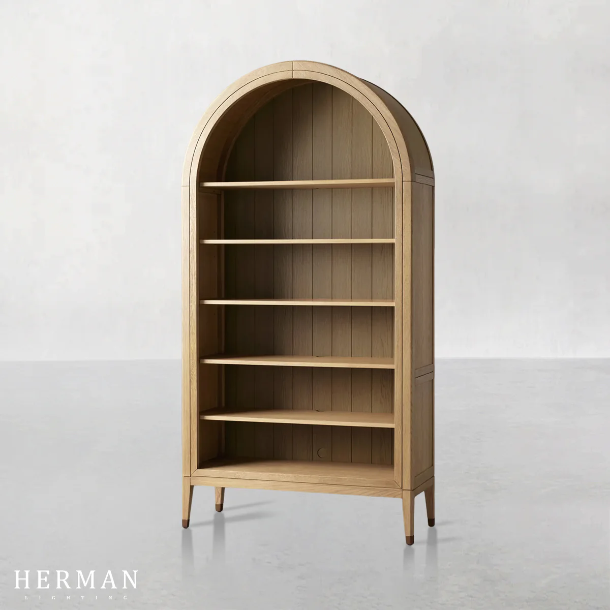Hattie Open Bookcase in Oak 36"W 46"W - Image 17