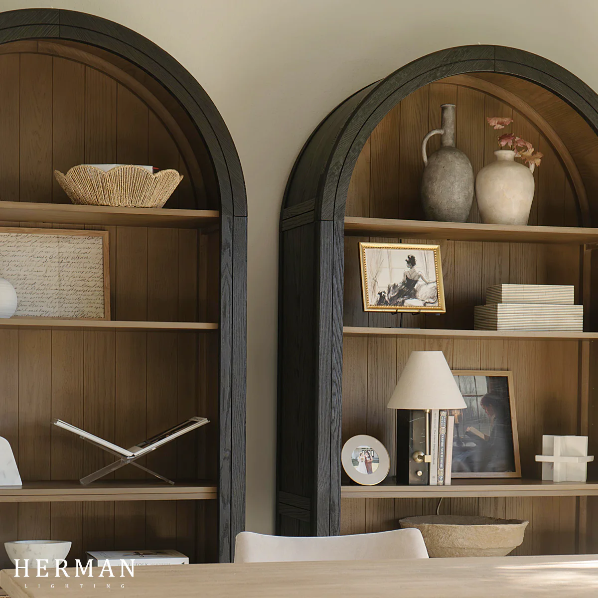 Hattie Open Bookcase in Oak 36"W 46"W - Image 7