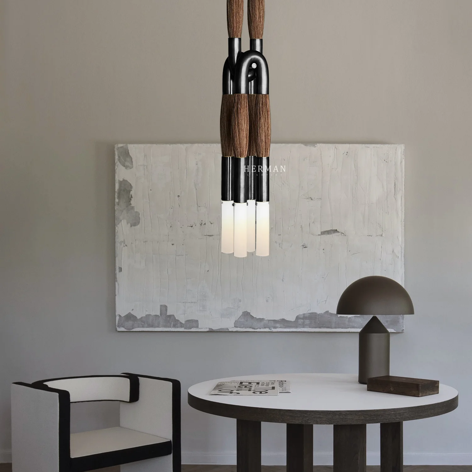 Heritage Horsehair 4-Light Pendant - Image 45
