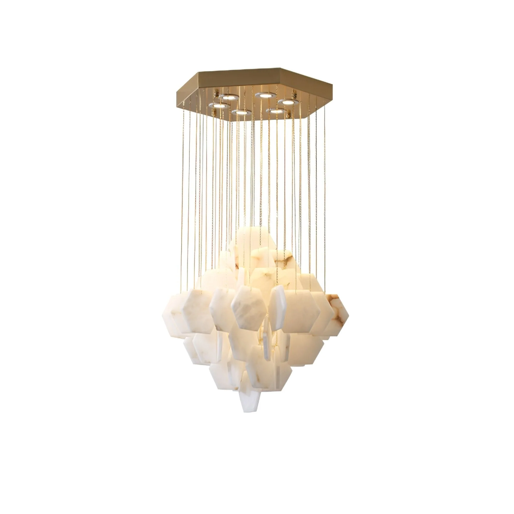 Hexa Alabaster Cascade Chandelier - Image 16