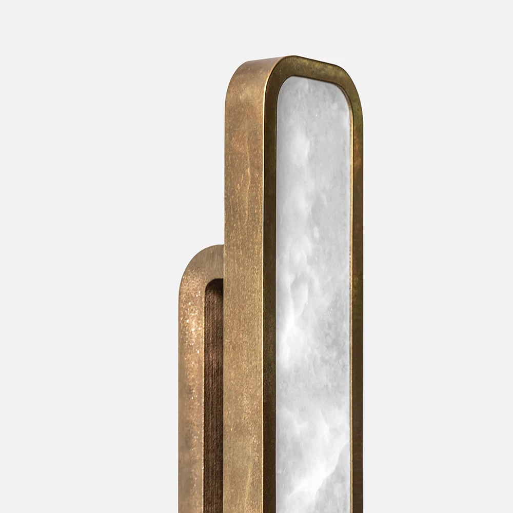 Hublot alabaster wall sconce - Image 8