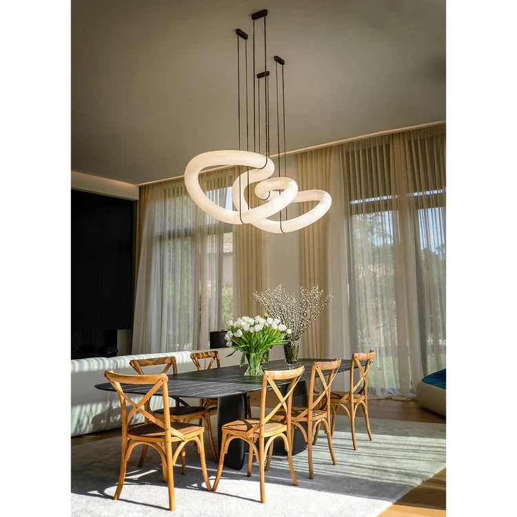 Infinity 12 & 16 Alabaster Pendant Light - Image 3