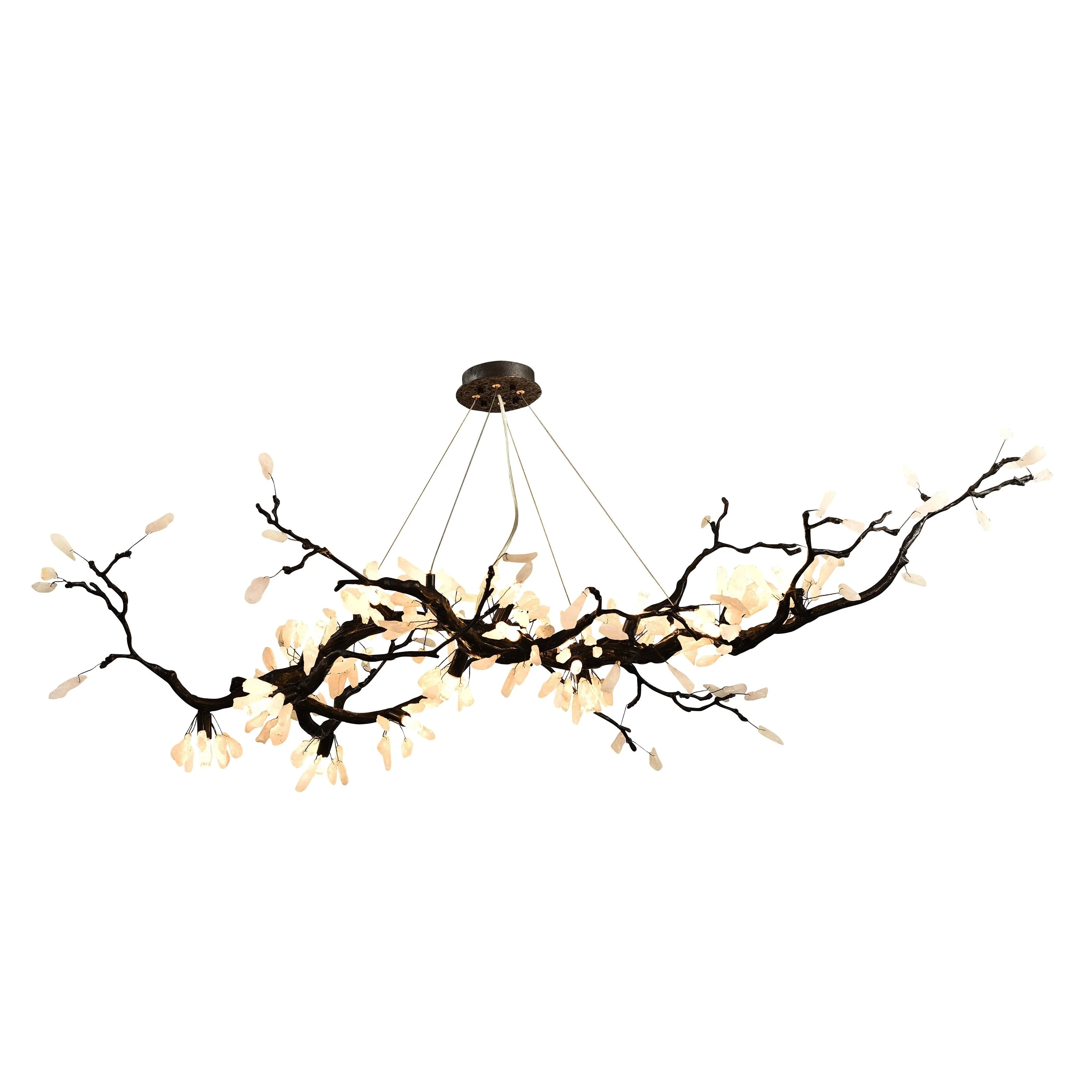 Selenite Crystal Blossom Branching Tree Chandelier - Image 12