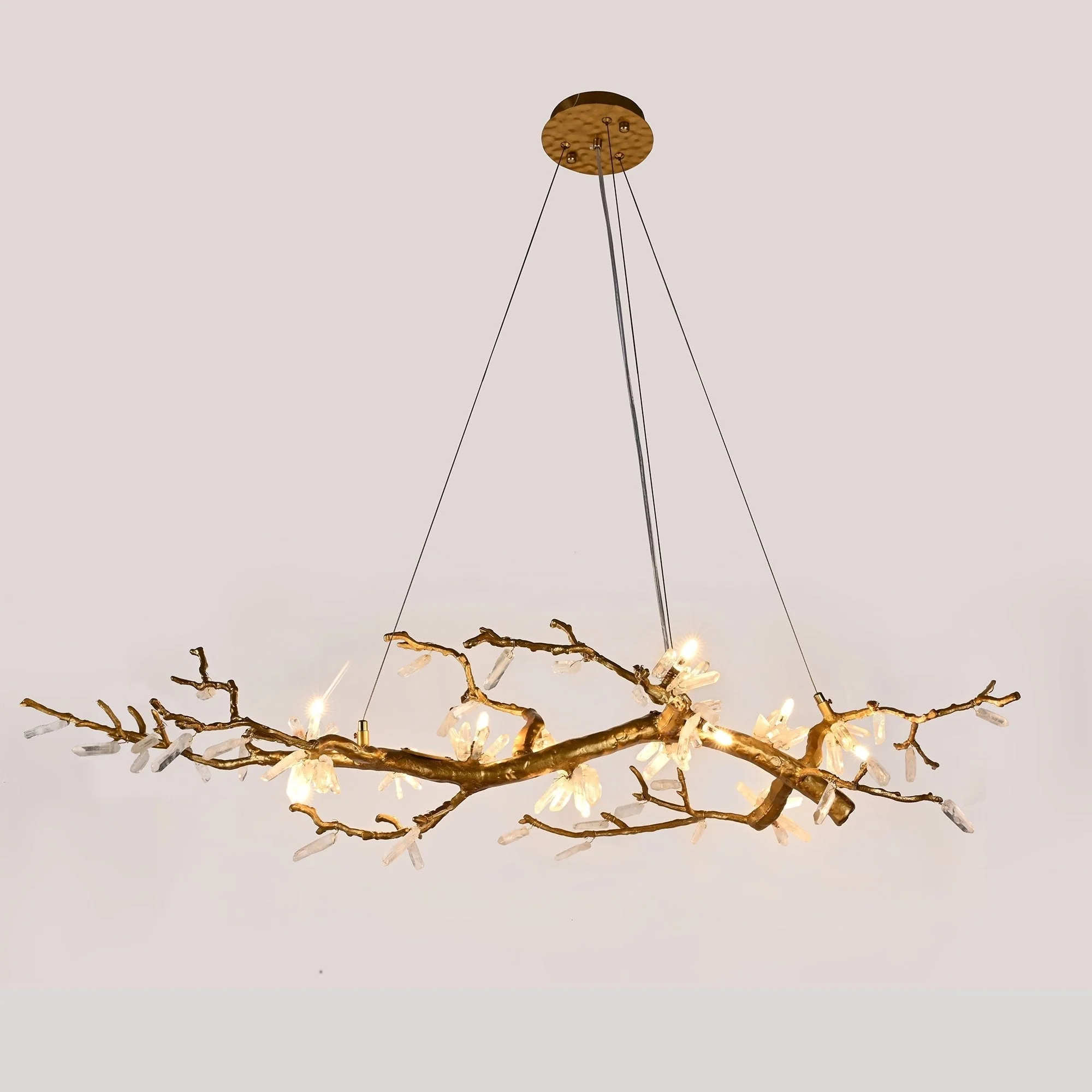 Selenite Crystal Blossom Branching Tree Chandelier - Image 18