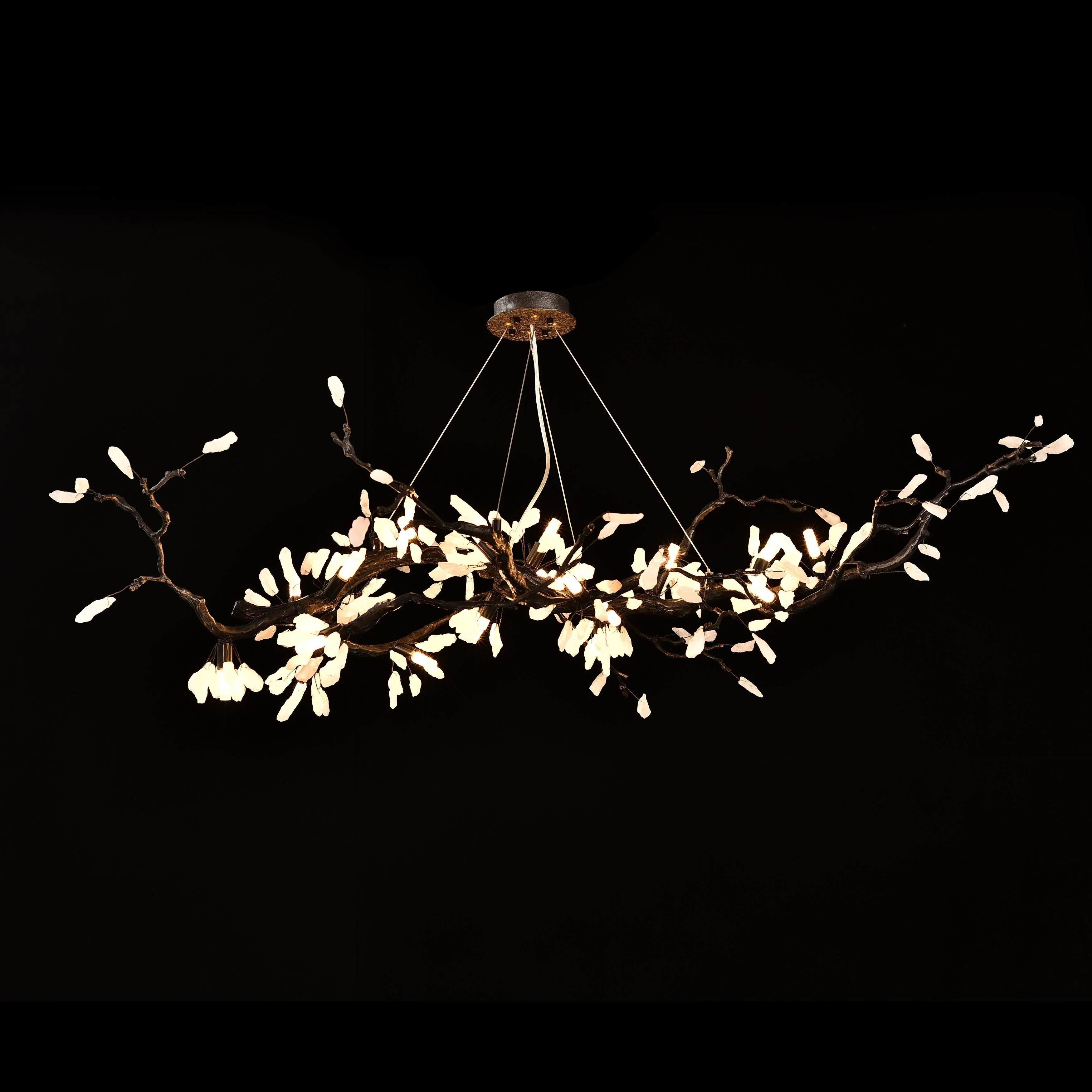 Selenite Crystal Blossom Branching Tree Chandelier - Image 24