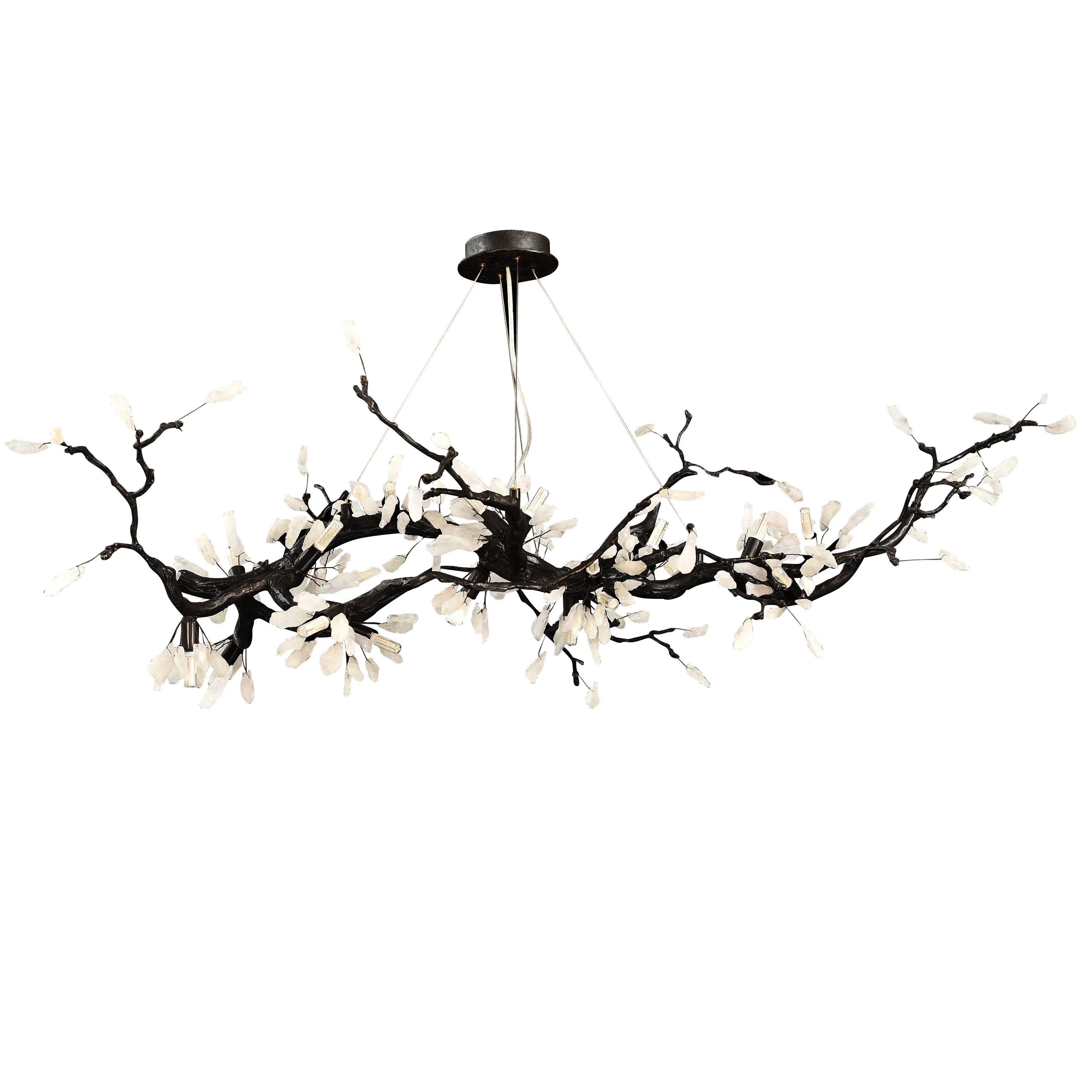 Selenite Crystal Blossom Branching Tree Chandelier - Image 31
