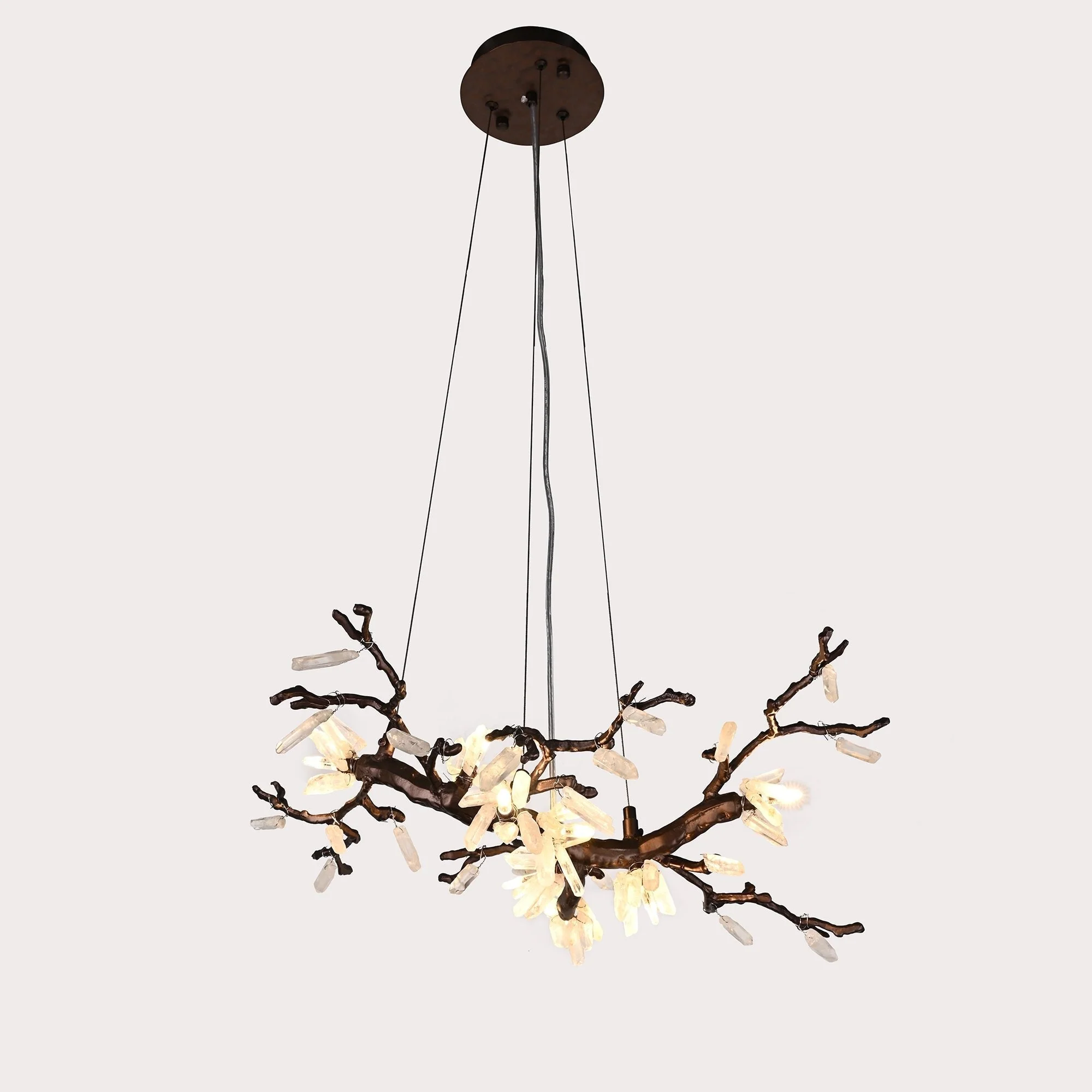 Selenite Crystal Blossom Branching Tree Chandelier - Image 35