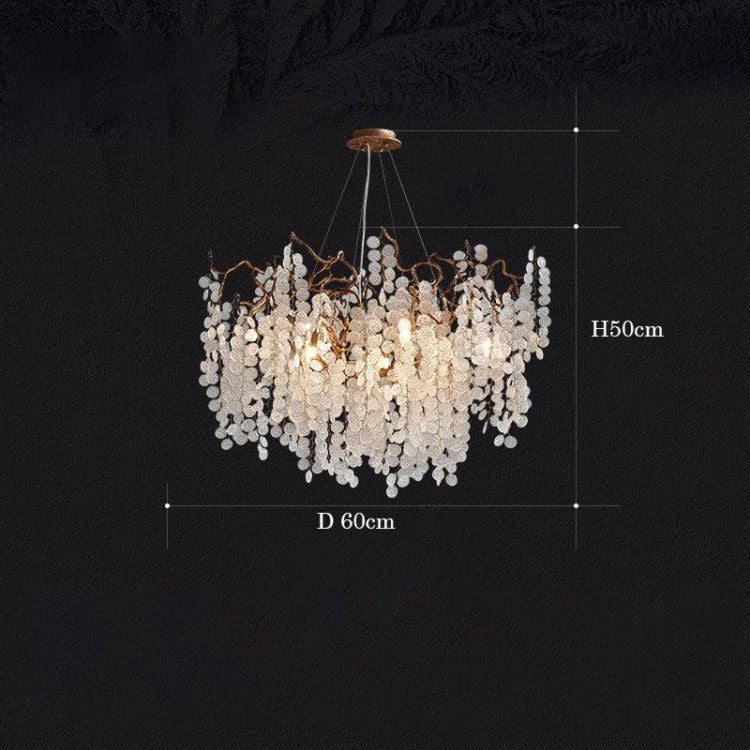 Lorna Modern Gold Chandelier Light Fixture, Round Branch Chandelier - Image 5
