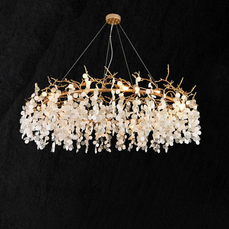 Lorna Round Circle Fortune Tree Branch Round Chandelier - Image 3