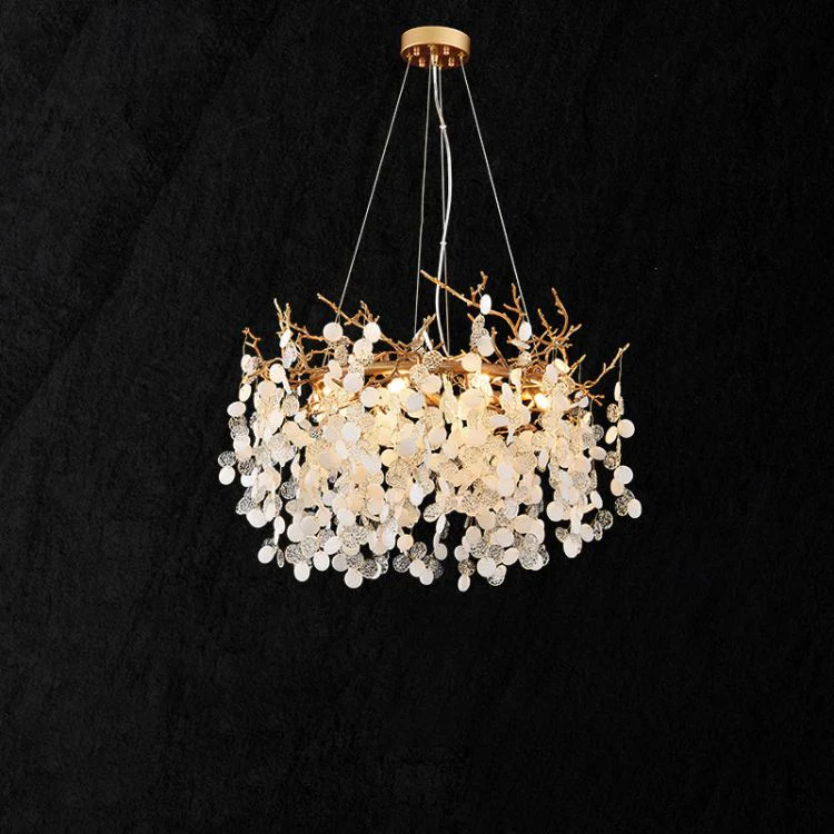 Lorna Round Circle Fortune Tree Branch Round Chandelier - Image 4