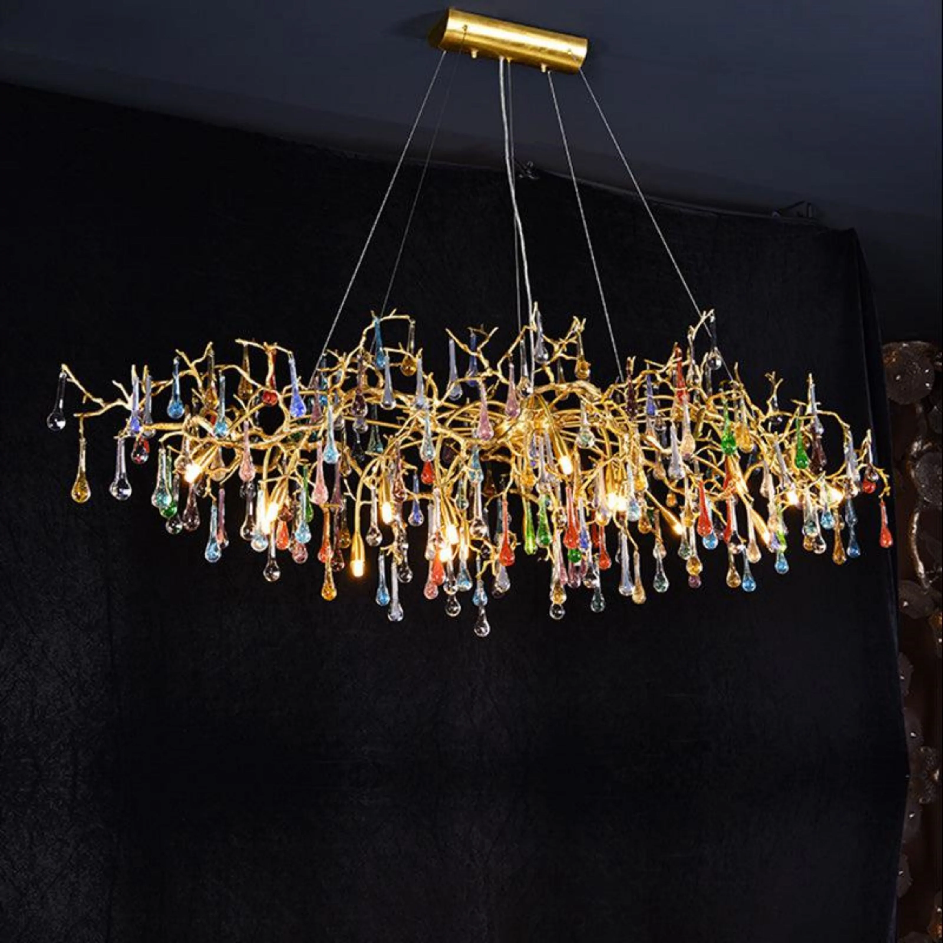Lorna Teardrop Colorful Dining Branch Chandelier - Image 4