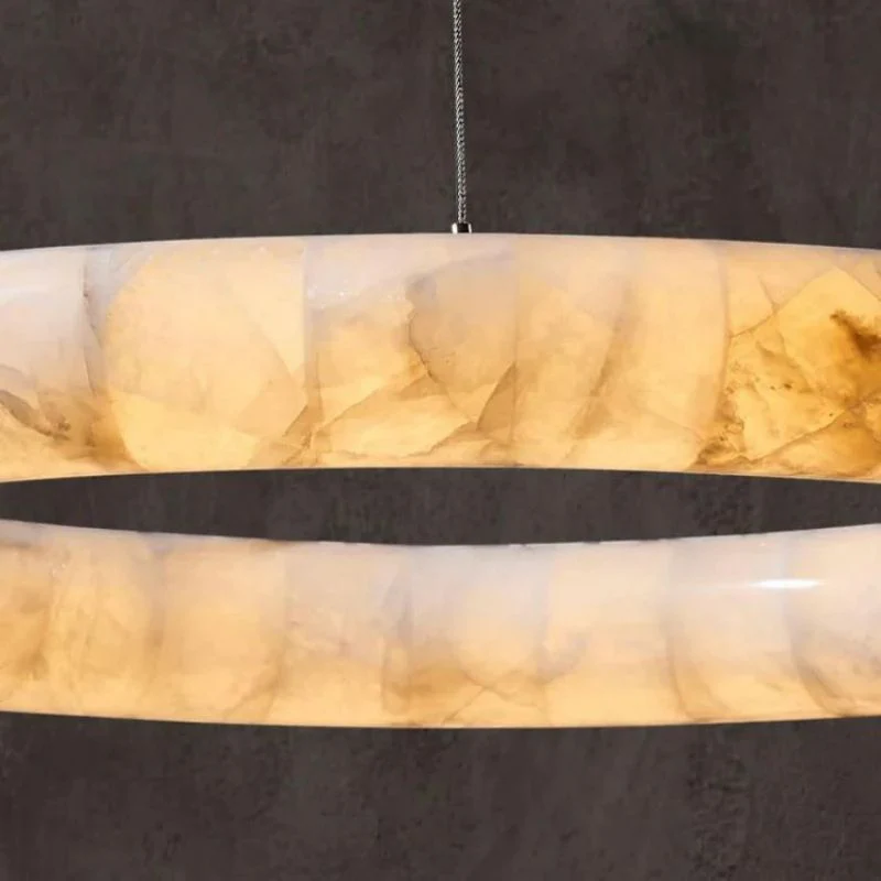 Karen Alabaster Ring Chandelier - Image 9