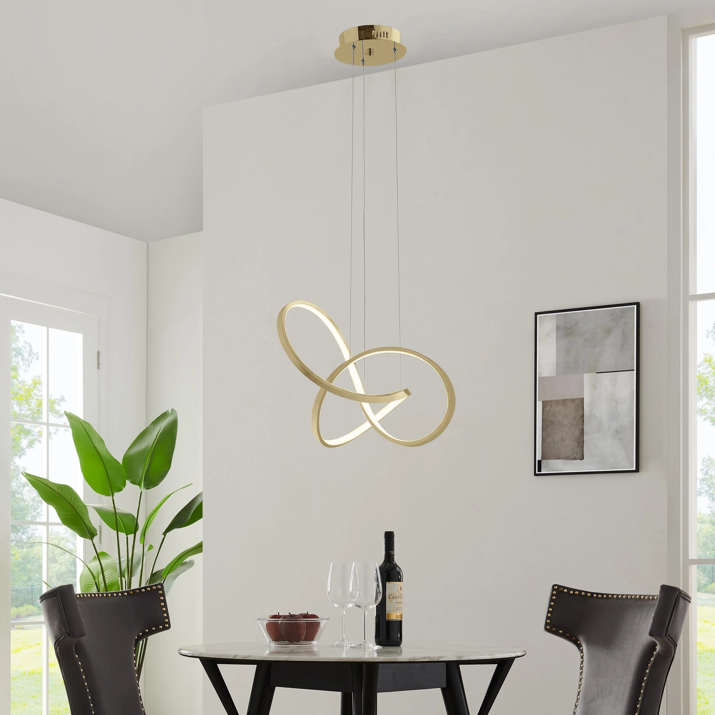 Knotted LED Dimmable Chandelier // Sandy Gold - Image 3